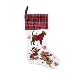 I Love My Yorkie Dog Christmas Holiday Stocking pet furbaby 19"Red Satin 