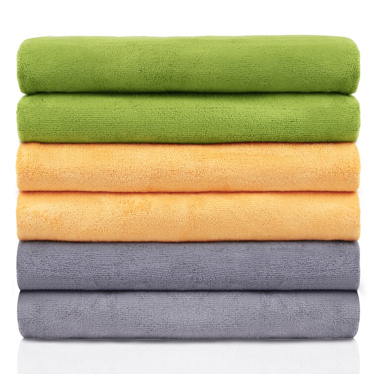 Gray Pack of 4 Large Bath Towels 100% Cotton 27"x55" Highly Absorbent Soft Grey 
