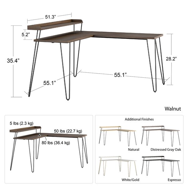 vansant l shaped desk