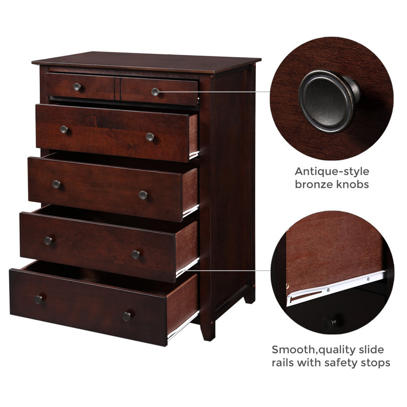 Charlton Home Stabler 5 Drawer Chest Reviews Wayfair