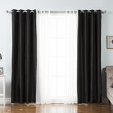 Black Silk Curtains Drapes You Ll Love In 2020 Wayfair