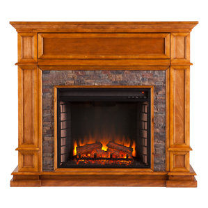 Valholl Simulated Stone Media Center Electric Fireplace by Alcott Hill