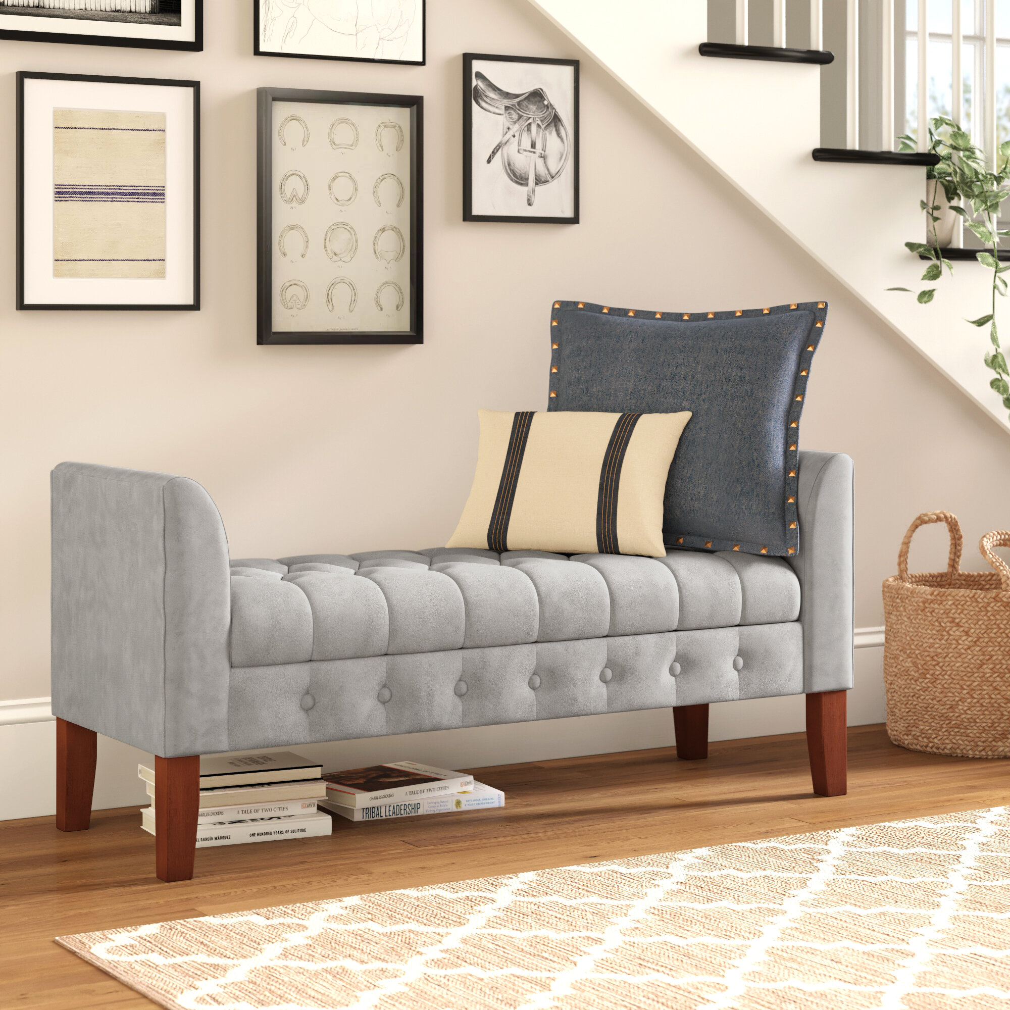 Wilford Upholstered Flip Top Storage Bench