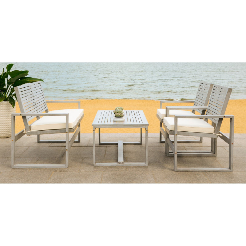 Beachcrest Home Evenson 4 Piece Sofa Seating Group With Cushions