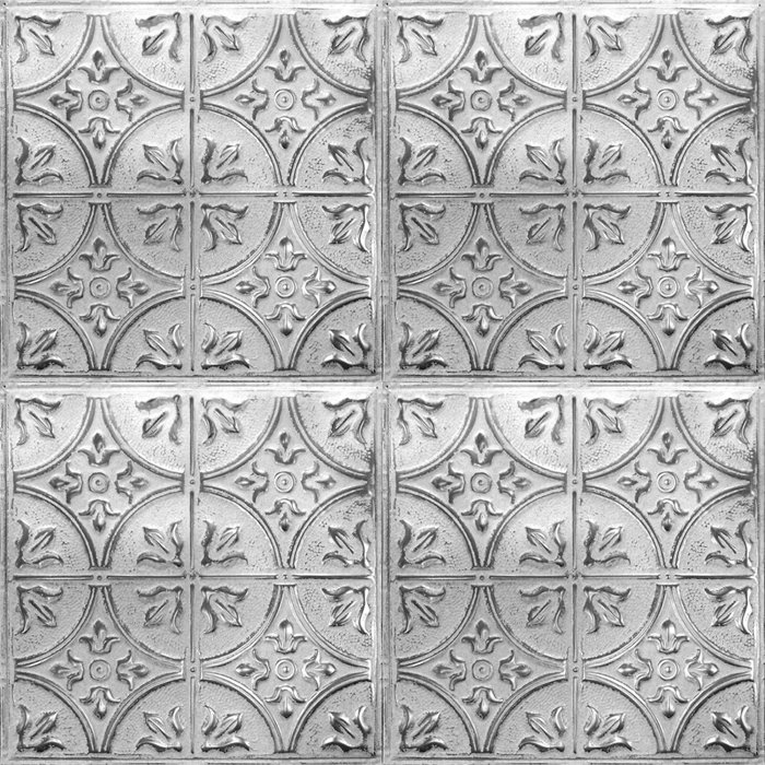 2 Ft X 2 Ft Nailed Up Ceiling Tile In Silver Washed White