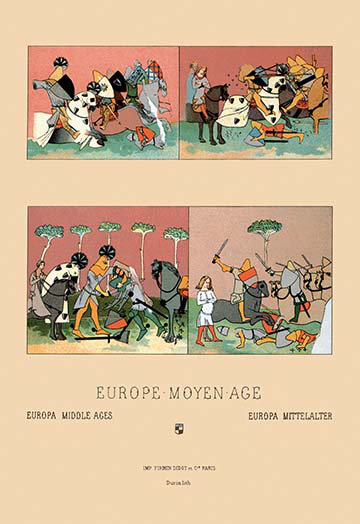Buyenlarge Battles Of Thirteenth Century Europe By Auguste Racinet Graphic Art Wayfair