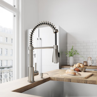 Go to store & view more images VIGO Brant Pull Down Single Handle Kitchen Faucet with Optional Soap Dispenser