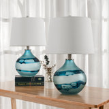 blue table lamps set of 2