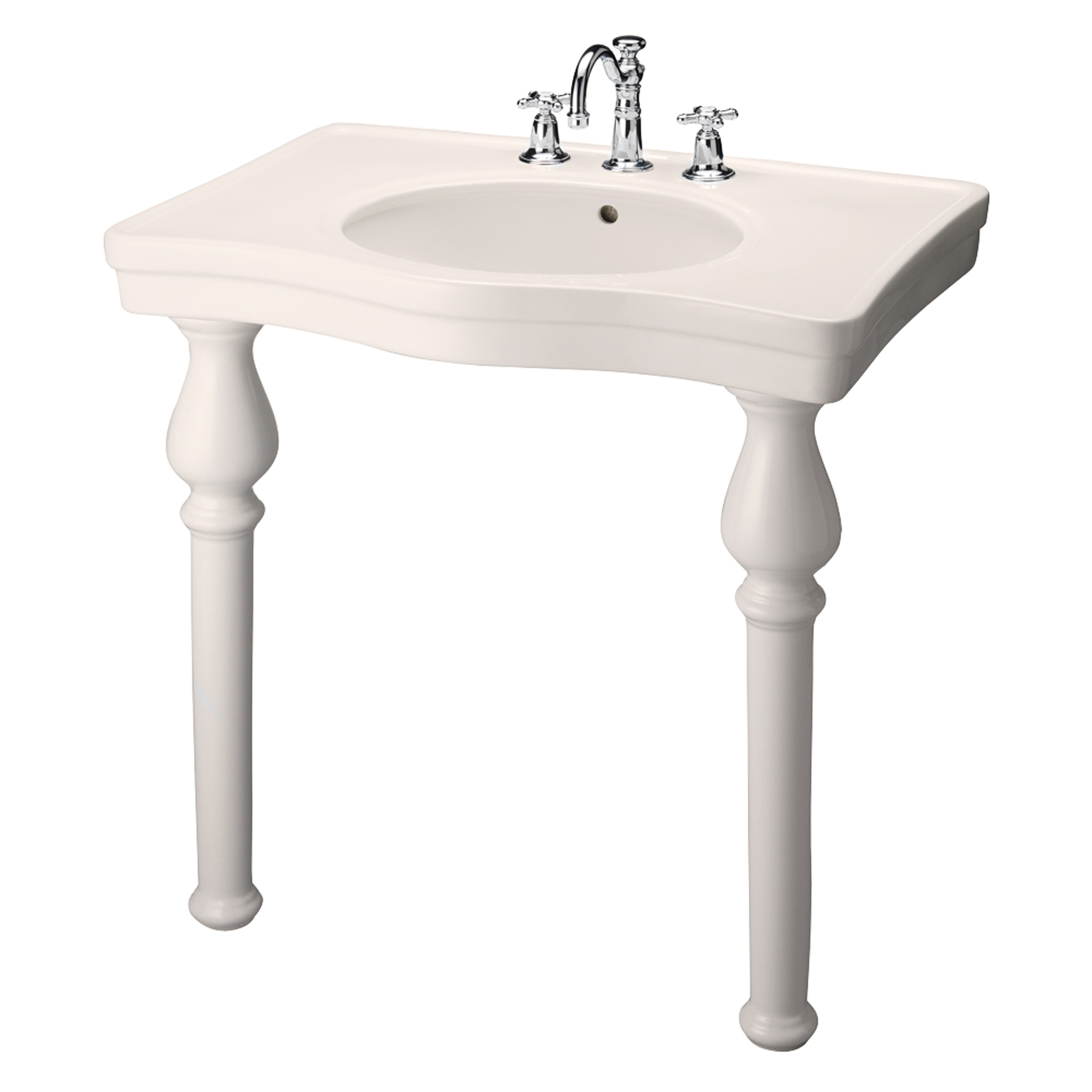 Barclay Milano Vitreous China 33 Console Bathroom Sink With Overflow Wayfair