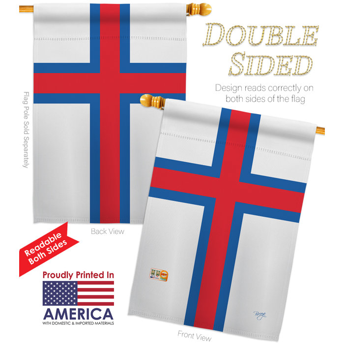 Breeze Decor Faroe Islands Flags Of The World Nationality Impressions Decorative Vertical 28 X 40 Double Sided House Flag Set Pole Bracket Hardware Wayfair Ca