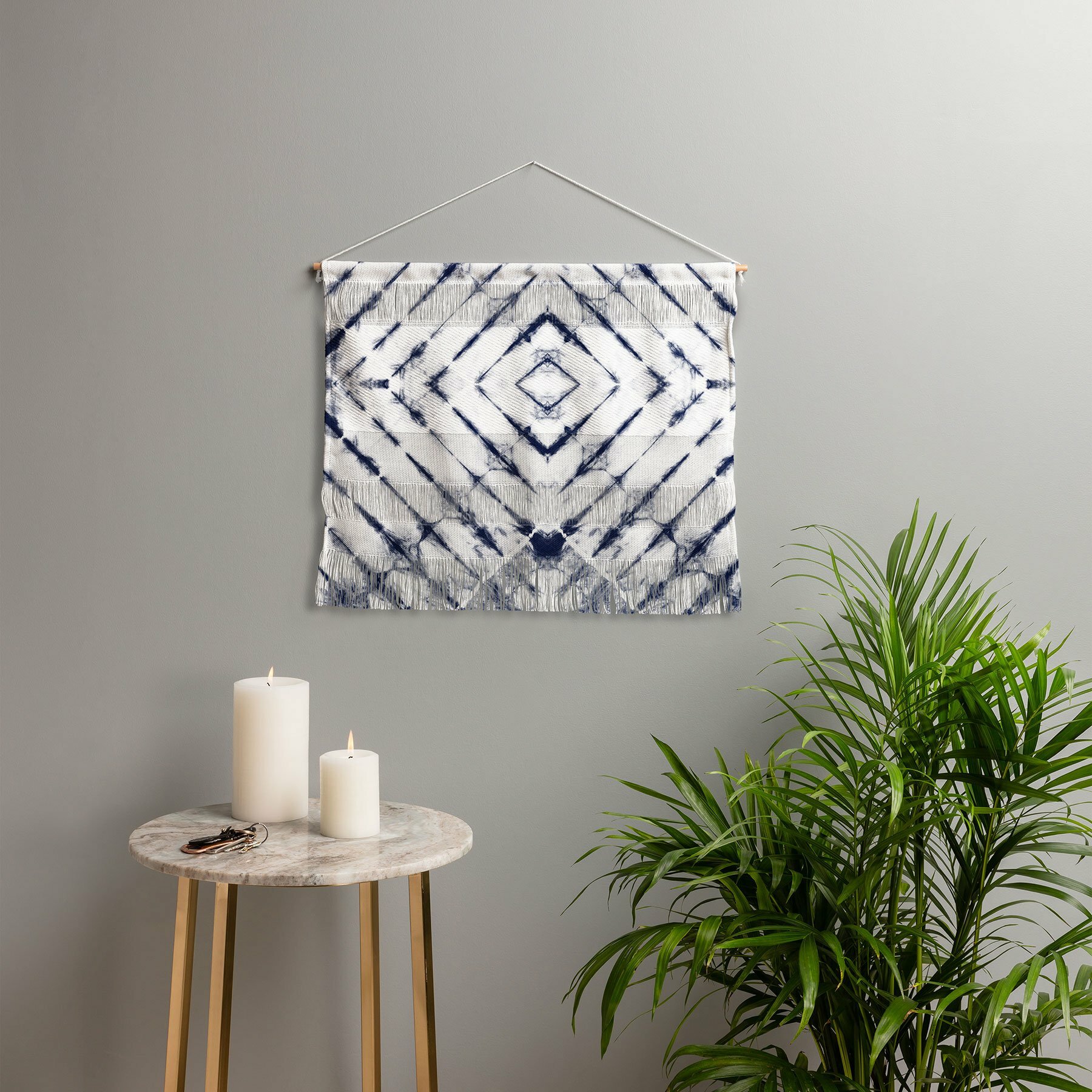 shibori wall hanging