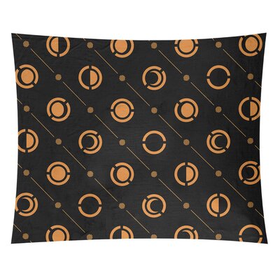 Tapestry Brayden Studio® Color: Black/Orange, Size: 68