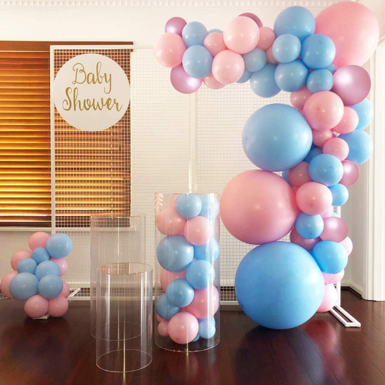 Mmtx Baby Shower Party Decorations 99pcs Balloon Garland Arch Kit Pink Blue And Barbie Pink Metallic Balloons For Boy Or Girl Gender Reveal Wedding Decoration Birthday Party Blue Wayfair