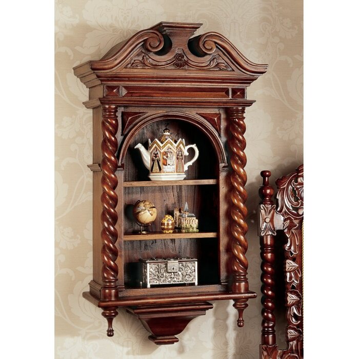 Design Toscano Charles Ii Wall Mounted Curio Cabinet Wayfair