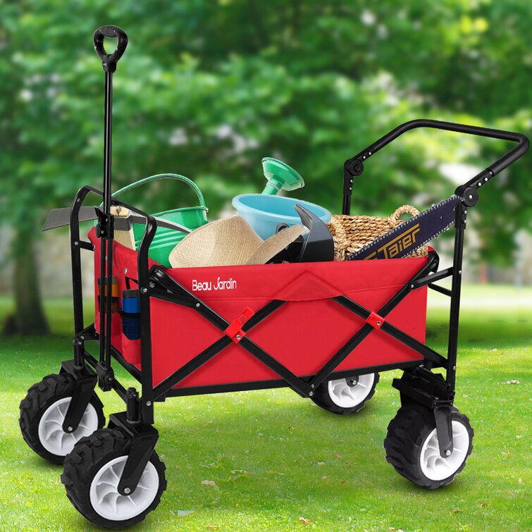 BEAU JARDIN Folding Push Pull Wagon | Wayfair.ca