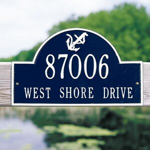 Nautical 2-Line Wall Address Plaque