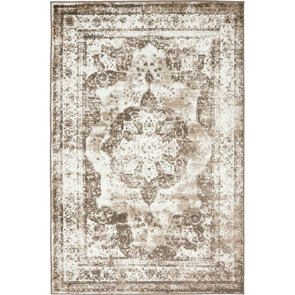 Borough Wharf Brandt Power Loom Beige Brown Rug Reviews Wayfair Co Uk