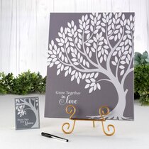 Resin Simulated Wishing Tree For Guest Signature Wedding Reception Guest Book 