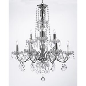 9-Light Crystal Chandelier