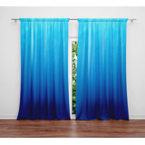 Blue Ombre Curtains Wayfair Sky blue ombre curtains window curtain boho art valance cotton curtains drapes. blue ombre curtains wayfair