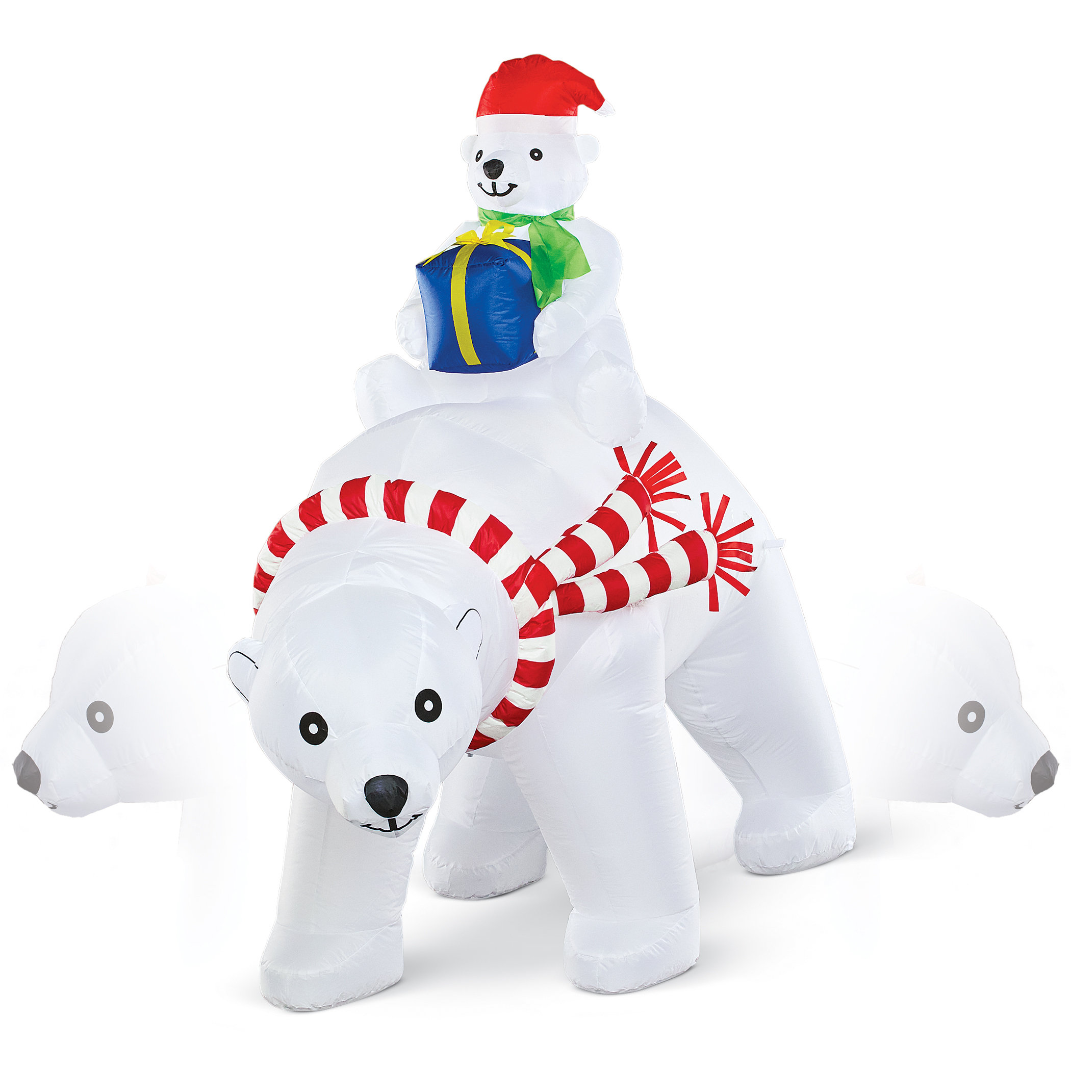 The Holiday Aisle® Animated Christmas Polar Bears Yard Inflatable Wayfair