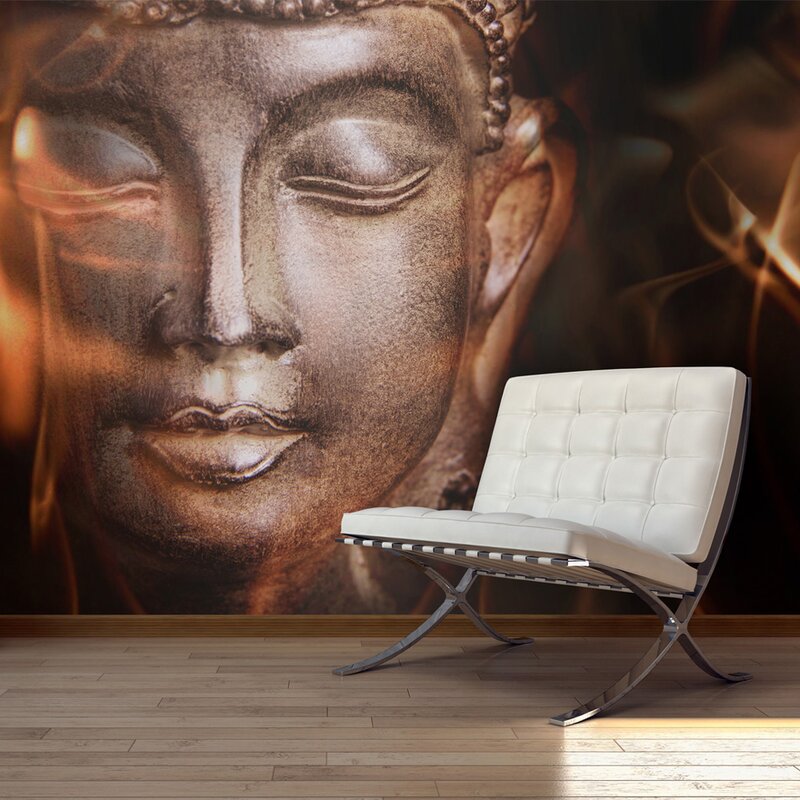 East Urban Home Fototapete Buddha Fire Of Meditation 193 Cm X 250 Cm Wayfair De