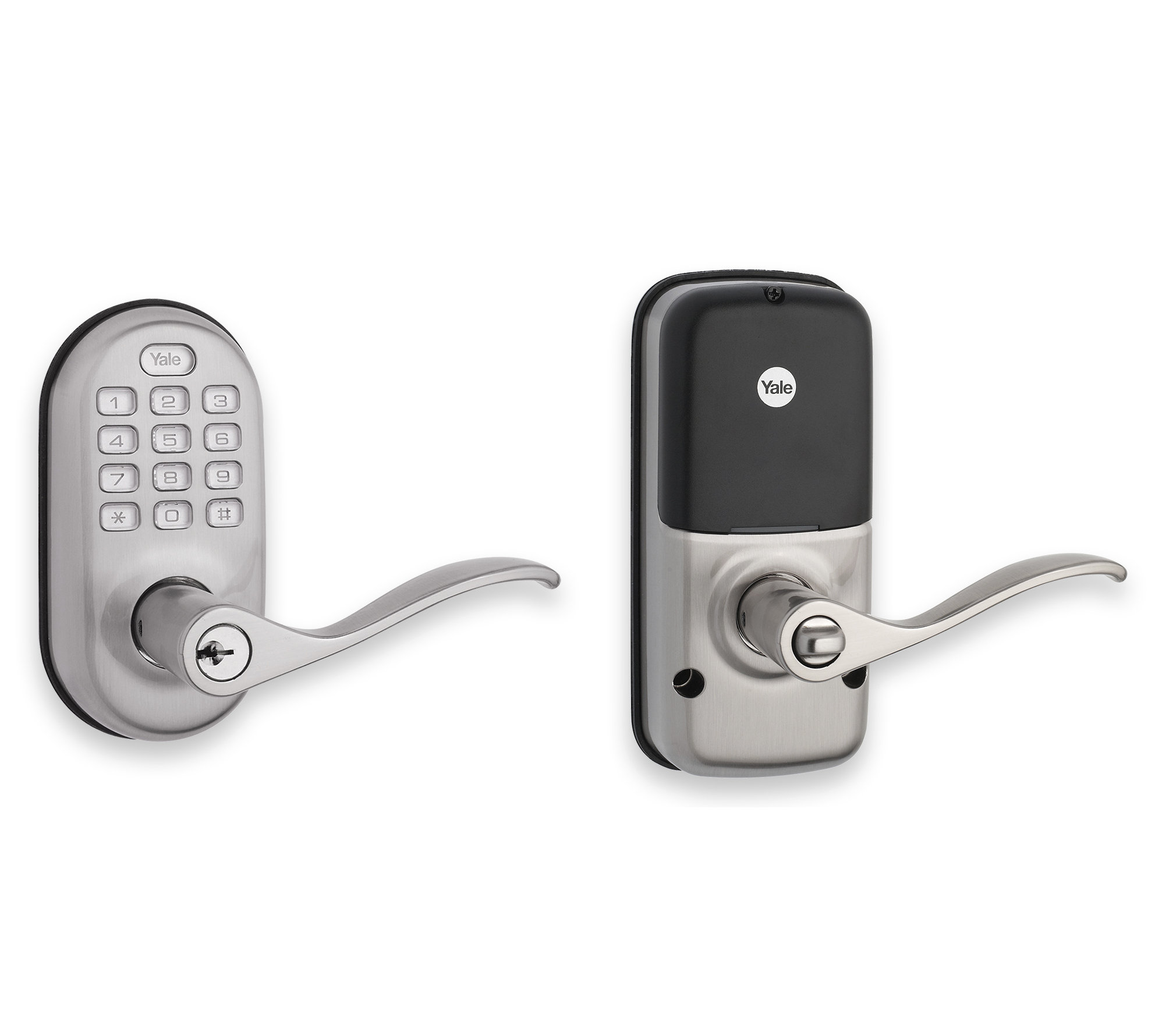 Yale Real Living Push Button Stand Alone Lever Lock Wayfair