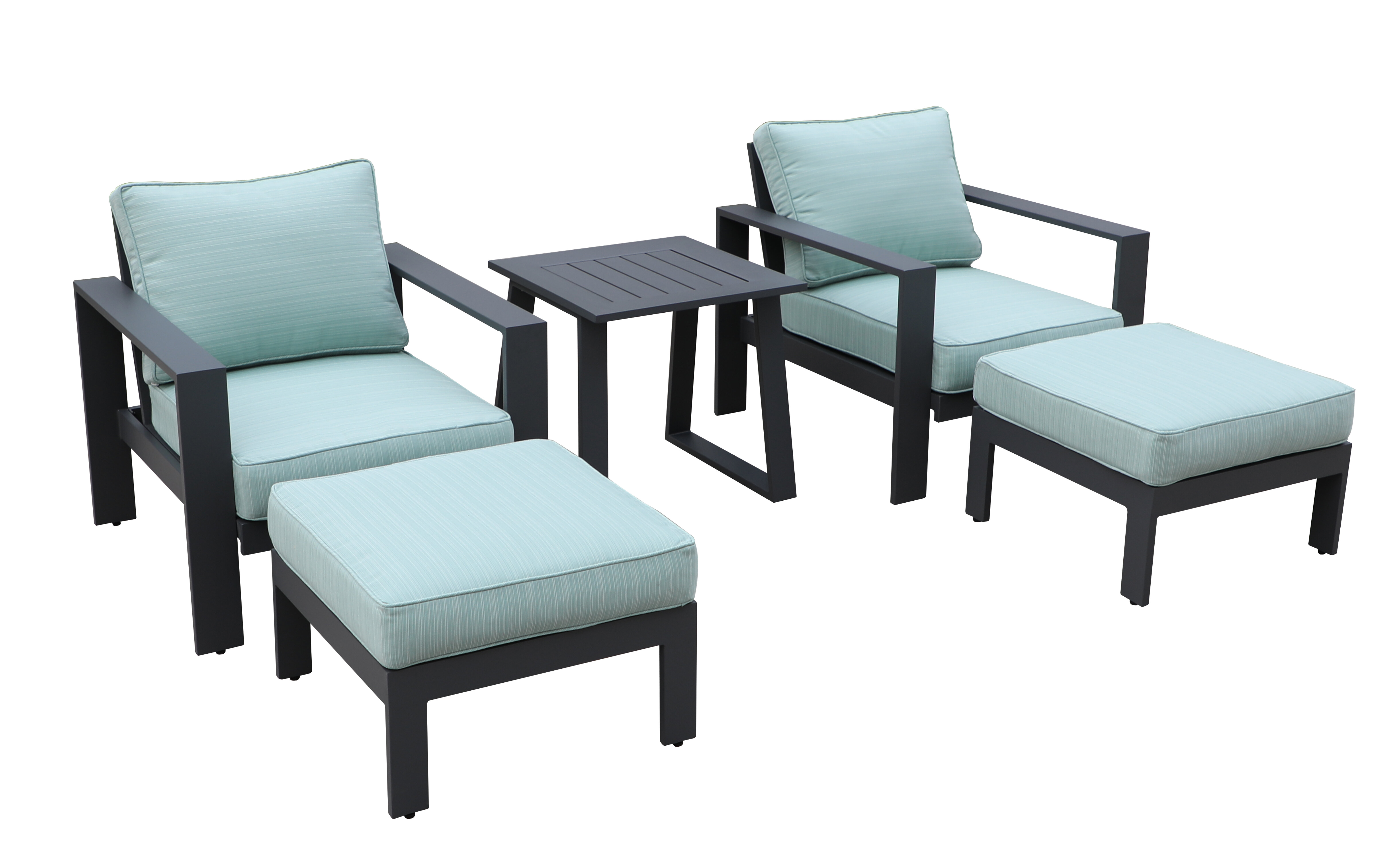 Lacourse Outdoor 5 Piece Multiple Chairs Seating Group With Cushions