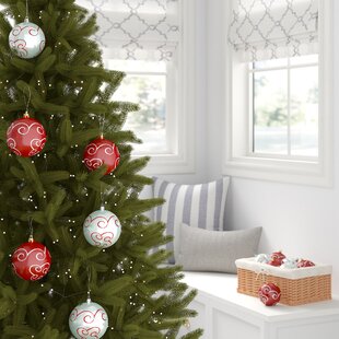 large red and white christmas ornaments