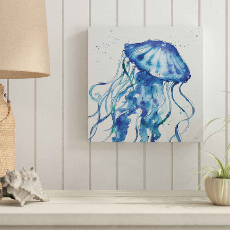 Highland Dunes Deep Sea X Watercolor Painting Print On Wrapped
