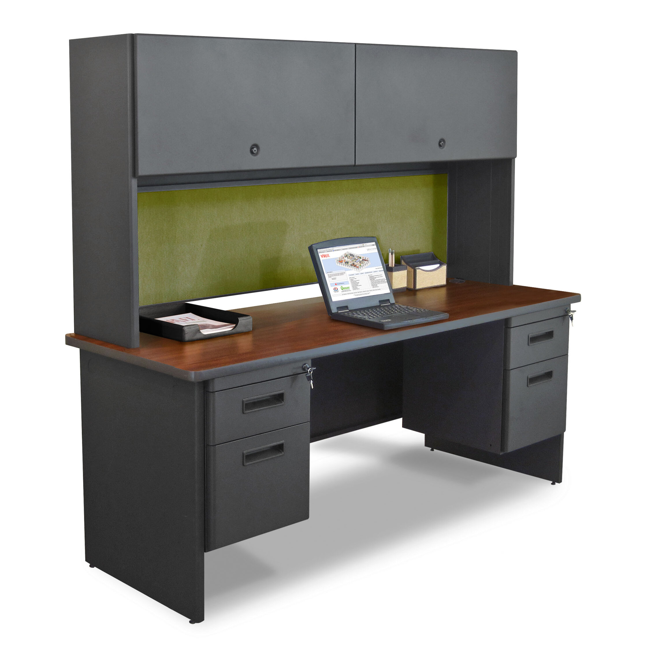 Marvel Office Furniture Pronto Flipper Door Cabinet Executive Desk