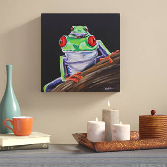 World Menagerie Tree Frog Baby Love Acrylic Painting Print On