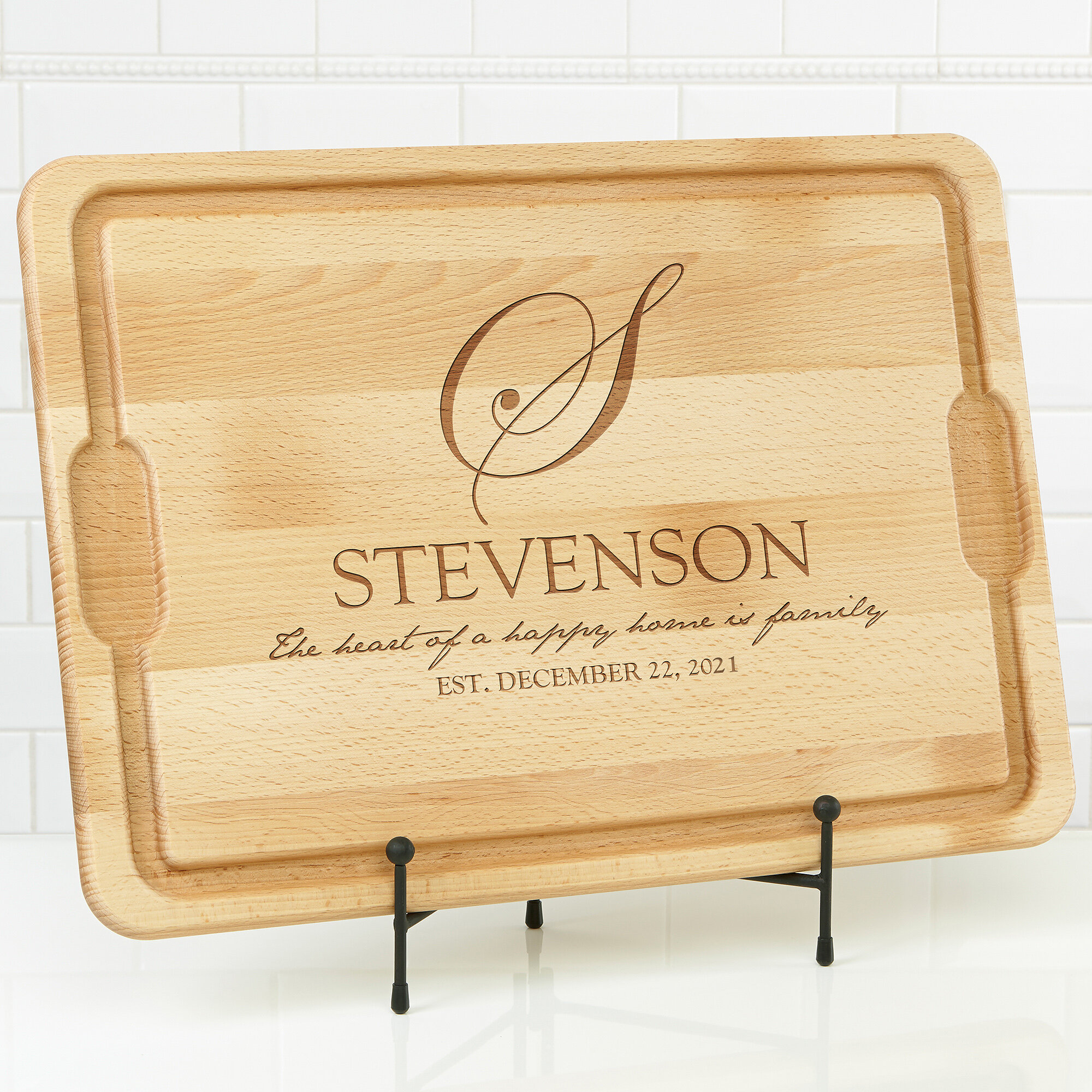 Personalization Mall Heart Of Our Home Personalized Maple Cutting Board And Reviews Wayfair 