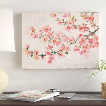 East Urban Home Cherry Blossom Composition I Acrylic Painting