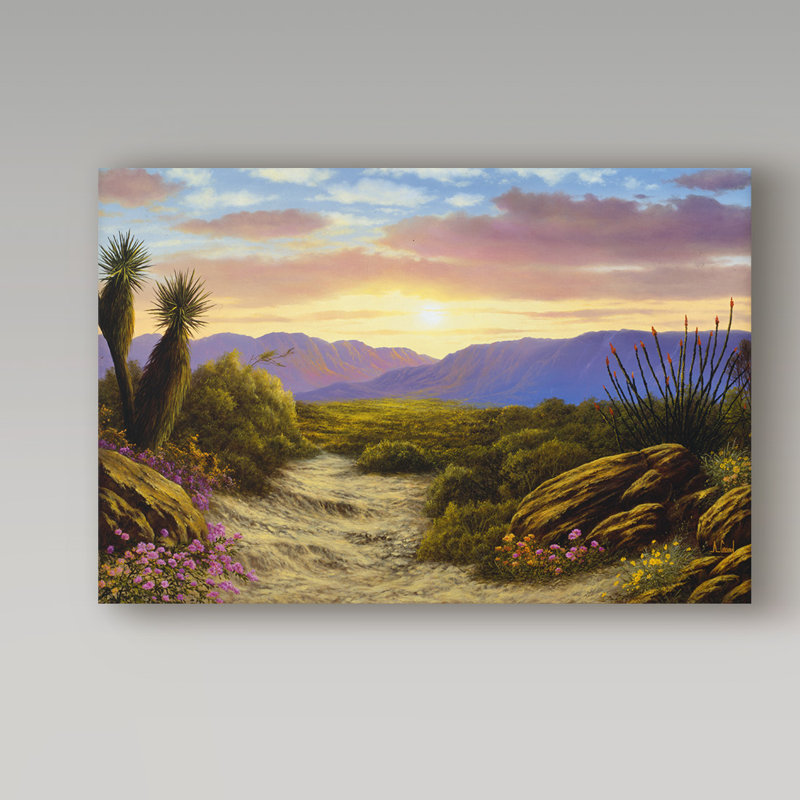 Trademark Art Desert Scene Oil Painting Print On Wrapped Canvas