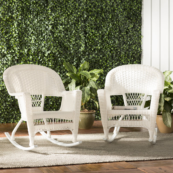 Three Posts Burtch Wicker Rocking Chair & Reviews | Wayfair.ca
