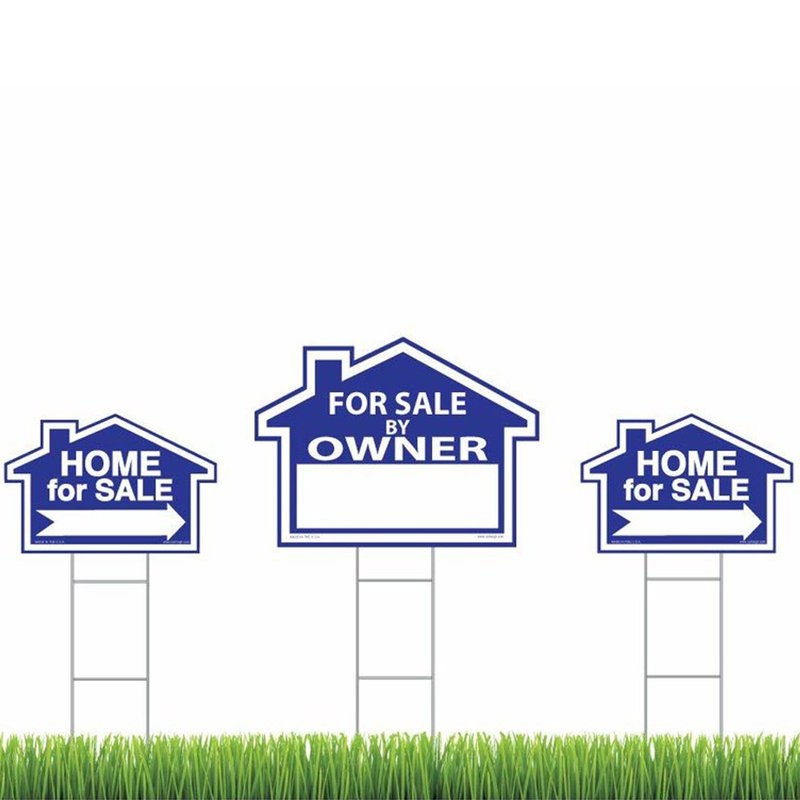 3-Pack Blue For Sale By Owner Sign Kit