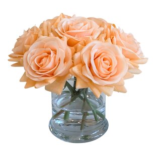 Flower arrangement in pot/vase all Round Artificial/Silk flowers 33cm FREE P&P 