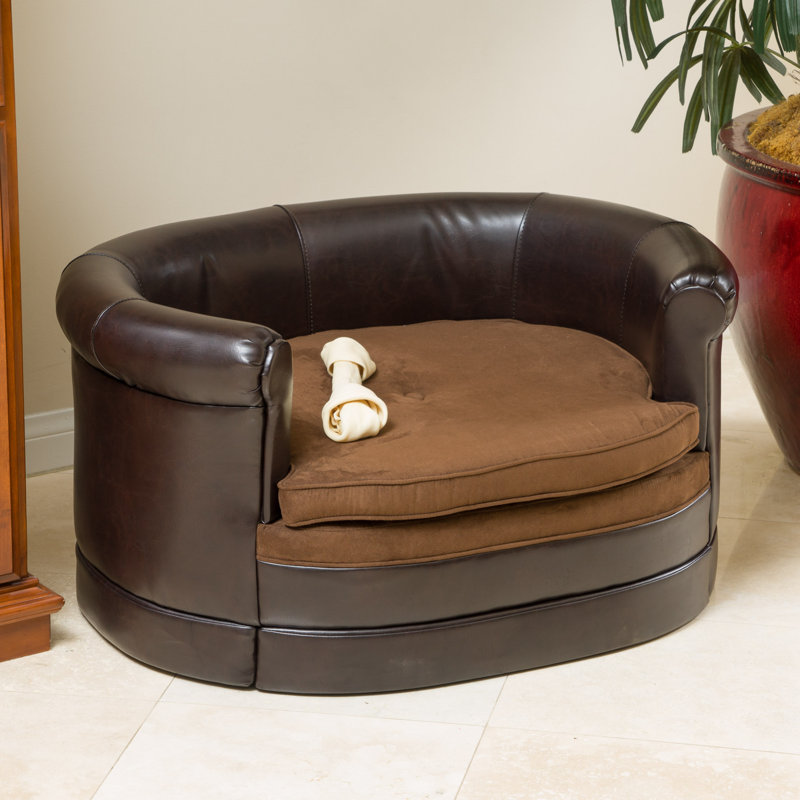 oval cushy dog sofa