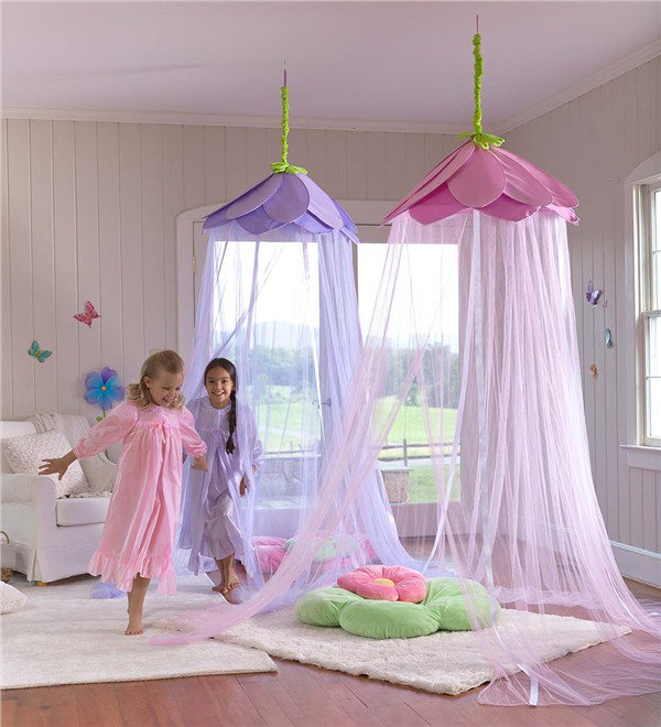 purple bed tent