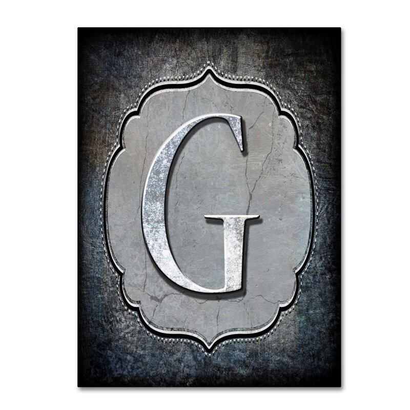 Gracie Oaks Letter G Textual Art On Wrapped Canvas Reviews Wayfair