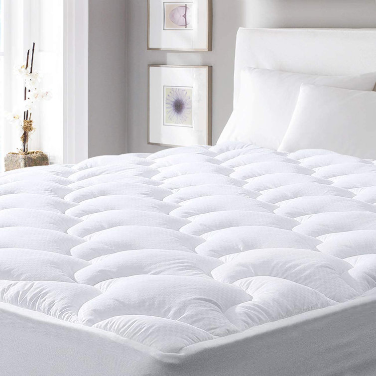 Queen Size Mattress Pad Cover Memory Foam Pillow Top Cooling Overfilled Topper 