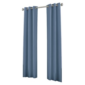 Textured Solid Blackout Rod Pocket Curtain Panels (Set of 2)