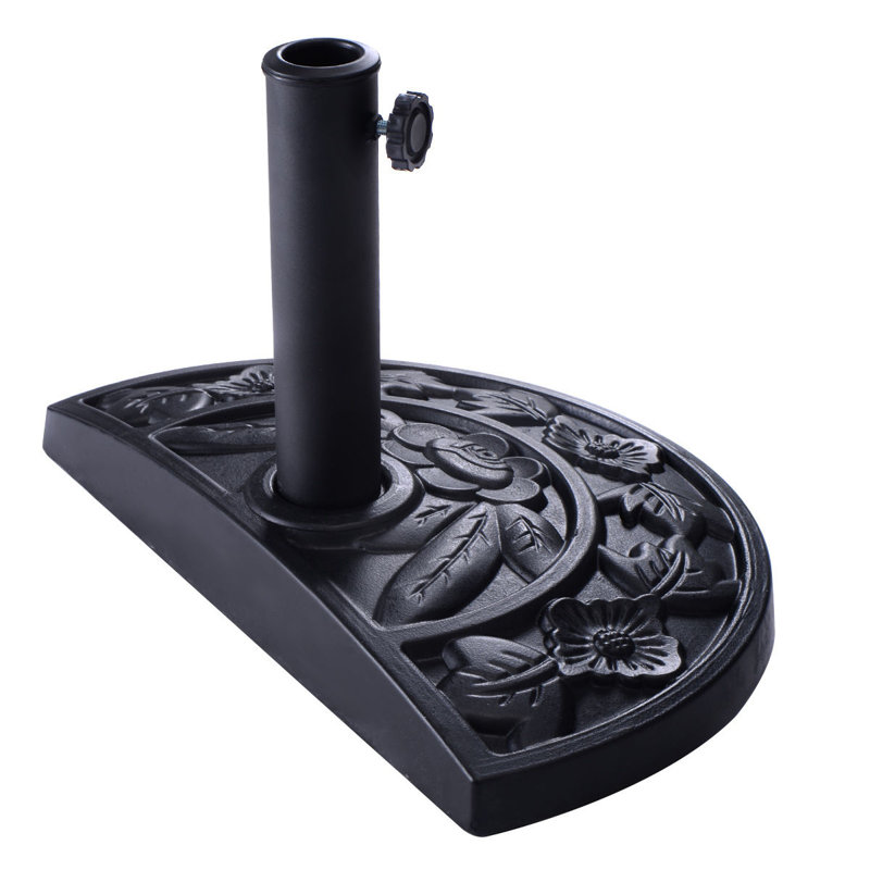 Winston Porter Thacher Outdoor Patio Half Round Resin Free Standing Umbrella Base Reviews Wayfair