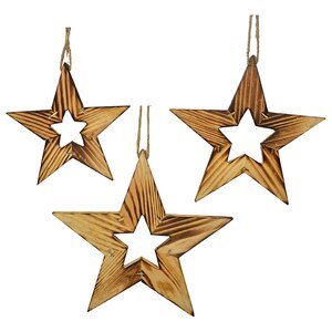 3 Piece Star Shaped Ornament Set