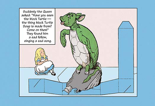buyenlarge alice in wonderland alice and the mock turtle by john tenniel framed graphic art wayfair