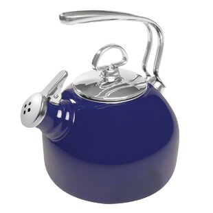 light blue tea kettle