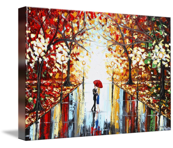 Red Barrel Studio Dancing In The Rain Acrylic Painting Print On Wrapped Canvas Wayfair
