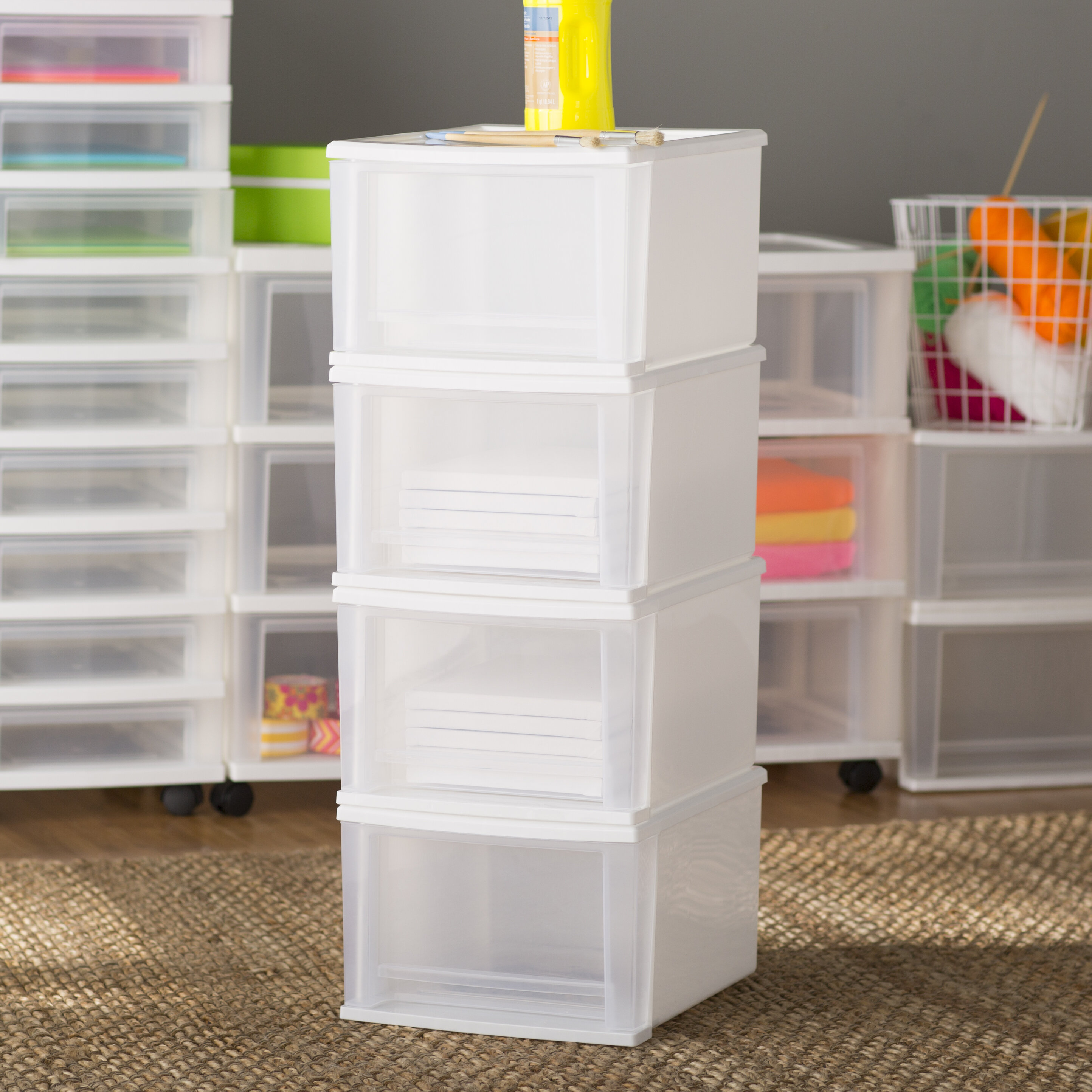 stackable plastic drawers uk