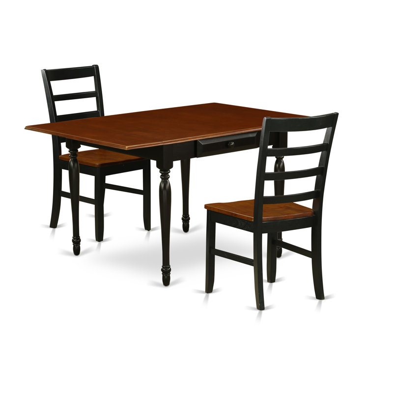 Charlton Home Curt Drop Leaf Solid Wood Dining Set Wayfair